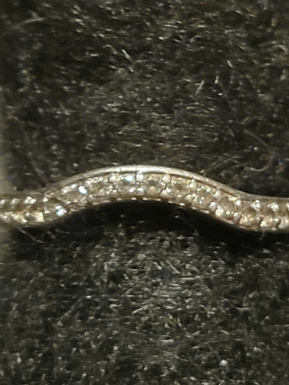 Delicate Curved Pavé Band Ring